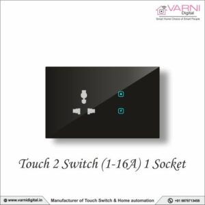 Touch 2 Switch (1-16A) 1 Socket